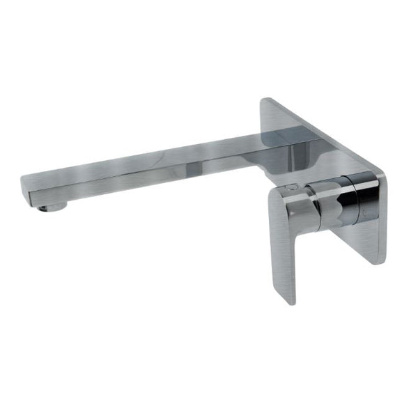 The Gabe Leva Brushed Nickel Wall Outlet Mixer