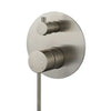 Round Mini Shower mixer Divertor - Brushed Nickel