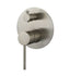 Round Mini Shower mixer Divertor - Brushed Nickel