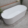 Lincoln Fluted Oval Gloss White Freestanding Bath