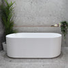 Lincoln Fluted Oval Matte White Freestanding Bath