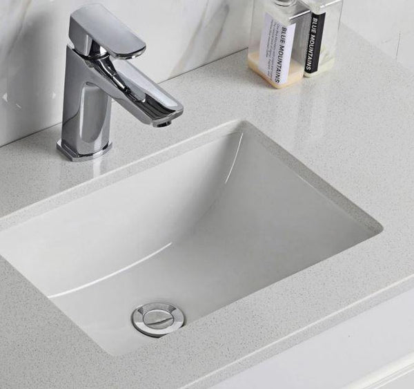 Grey Quartz Undermout Basin Stone Top - Bayside Bathroom