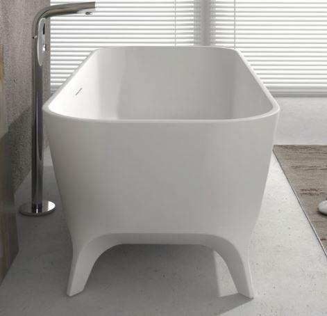 Hampton Matte White Stone bath - Bayside Bathroom