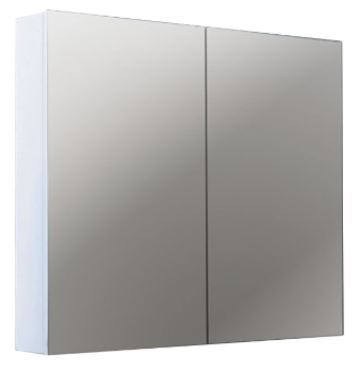 750mm High Mirror Shaving Cabinet- White Gloss