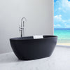 Leslie 1700mm Matte Black Freestanding Bath