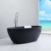 Leslie 1500mm Matte Black Freestanding Bath