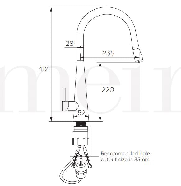 Meir Pull out sink Mixer