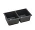 NEW ROXY 838 Black Granite Double Bowl Sink