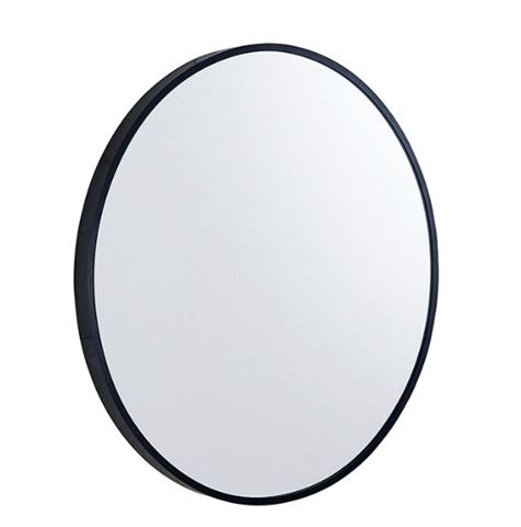 Select 600 Round Mirror with Black Frame