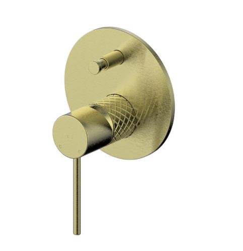 Textura Shower/Bath Diverter Mixer - Brushed Brass