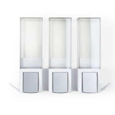 Linea White Soap Dispenser - Triple